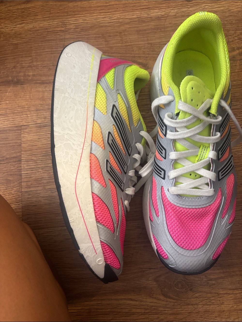 adidas Women's Neon Pink & Yellow Running Shoes
